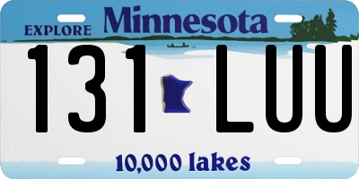 MN license plate 131LUU