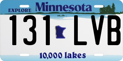 MN license plate 131LVB