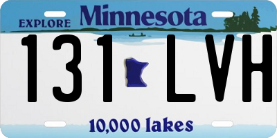 MN license plate 131LVH
