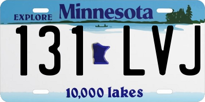 MN license plate 131LVJ