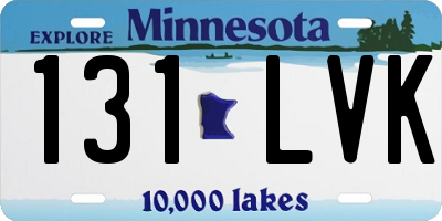 MN license plate 131LVK