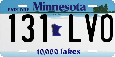 MN license plate 131LVO