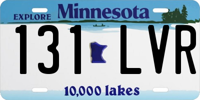 MN license plate 131LVR