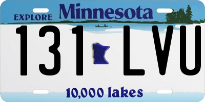 MN license plate 131LVU