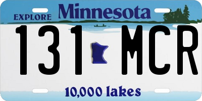 MN license plate 131MCR