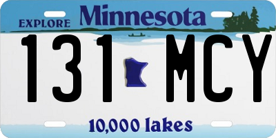 MN license plate 131MCY