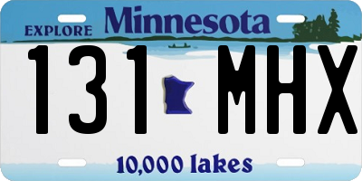 MN license plate 131MHX