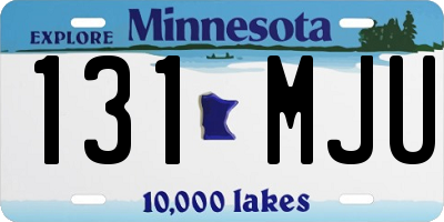 MN license plate 131MJU