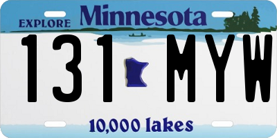MN license plate 131MYW