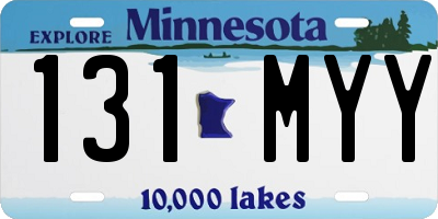 MN license plate 131MYY