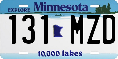 MN license plate 131MZD