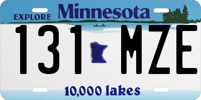 MN license plate 131MZE