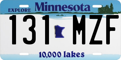 MN license plate 131MZF