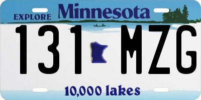 MN license plate 131MZG