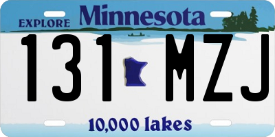 MN license plate 131MZJ