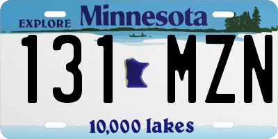 MN license plate 131MZN