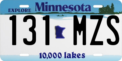 MN license plate 131MZS