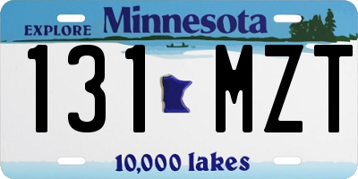 MN license plate 131MZT