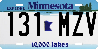 MN license plate 131MZV
