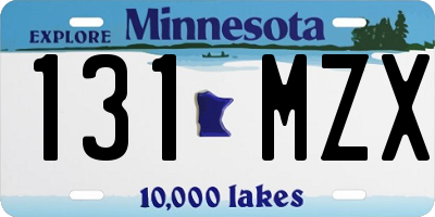 MN license plate 131MZX