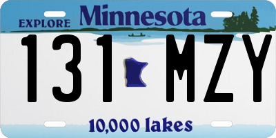 MN license plate 131MZY