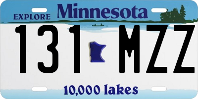 MN license plate 131MZZ