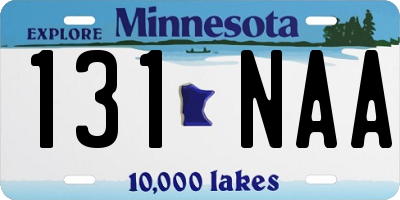 MN license plate 131NAA