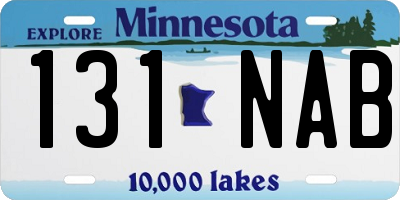 MN license plate 131NAB