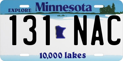 MN license plate 131NAC