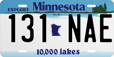 MN license plate 131NAE