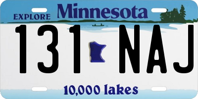 MN license plate 131NAJ