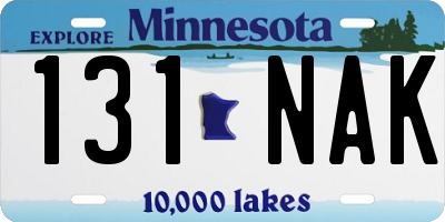 MN license plate 131NAK