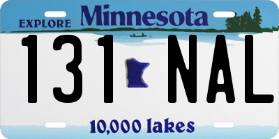 MN license plate 131NAL