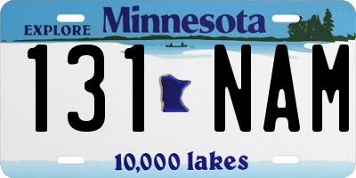 MN license plate 131NAM