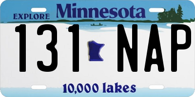 MN license plate 131NAP