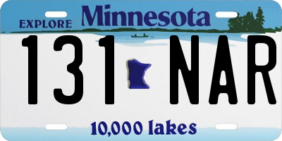 MN license plate 131NAR