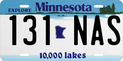 MN license plate 131NAS