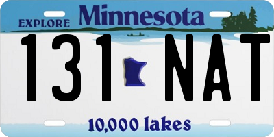 MN license plate 131NAT