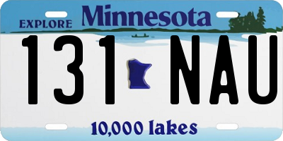 MN license plate 131NAU