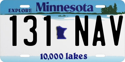 MN license plate 131NAV