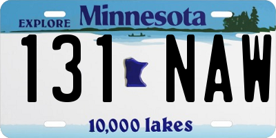MN license plate 131NAW