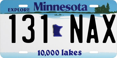 MN license plate 131NAX