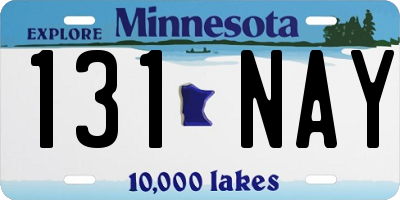 MN license plate 131NAY