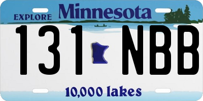MN license plate 131NBB
