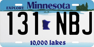 MN license plate 131NBJ