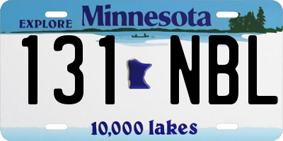 MN license plate 131NBL