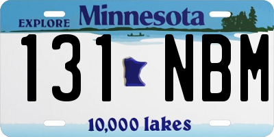 MN license plate 131NBM
