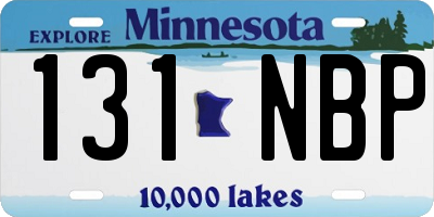 MN license plate 131NBP