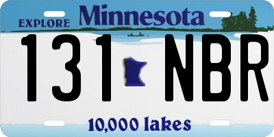 MN license plate 131NBR