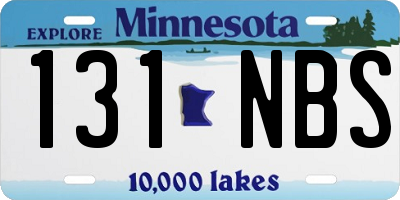MN license plate 131NBS